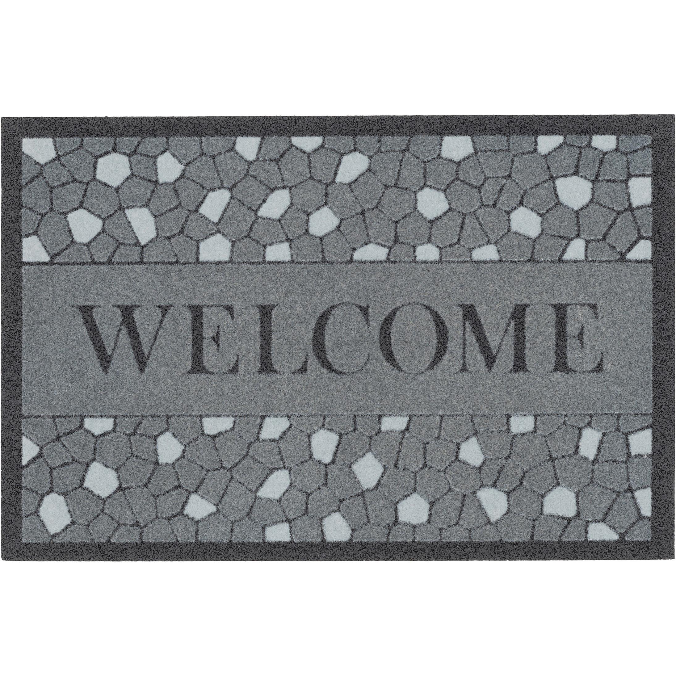 Pergamon, Fussmatte, In & Outdoor Fussmatte Rubber Flock Welcome (40 x 60 cm)
