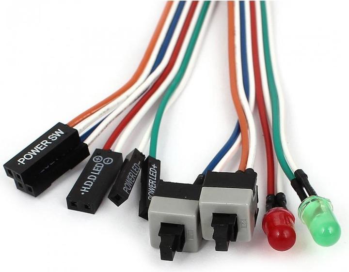 PowerGuard Interrupteur d'alimentation et de réinitialisation de la carte mère avec LED d'alimentation du