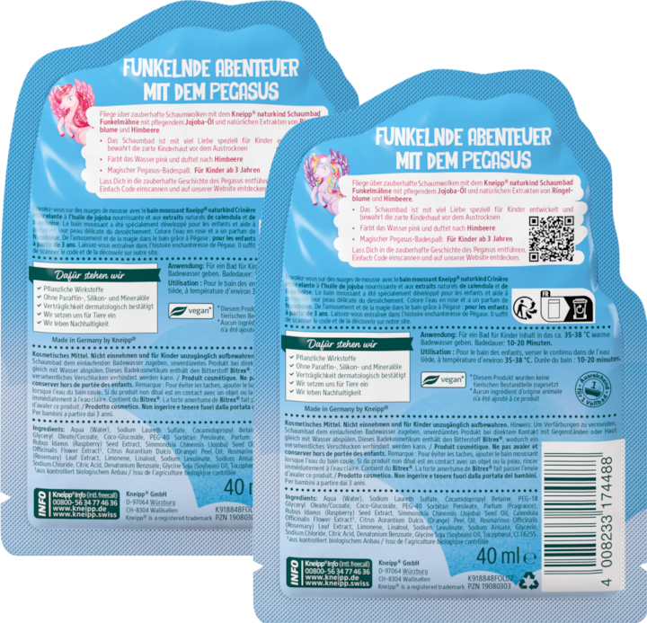 Produktbild Kneipp Schaumbad Funkelmähne (40 ml, Schaumbad)