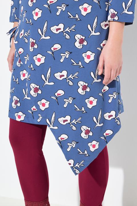 Produktbild Ulla Popken Jerseykleid, Blüten, Wickeloptik, 3/4-Arm (42, 44)