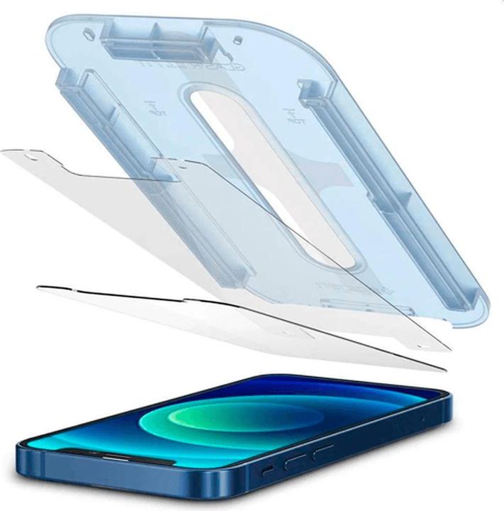 Actual product image Spigen iPhone 12 mini glass tR EZ Fit (2Pack) (2 Piece, Apple iPhone 12 mini)