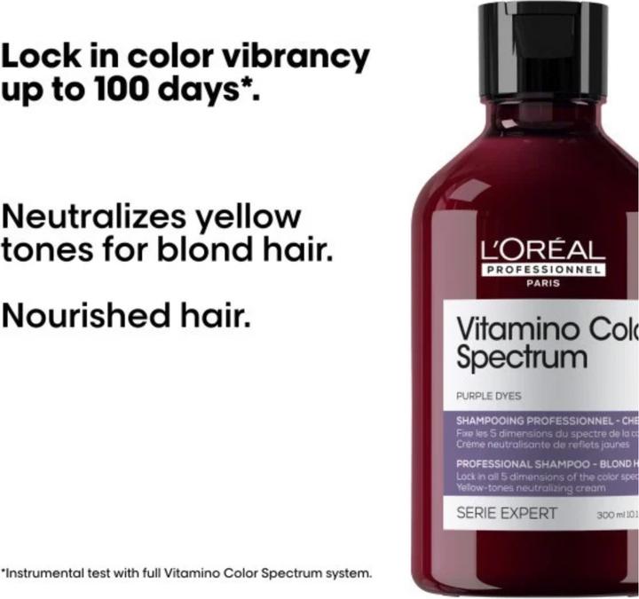 Produktbild L'Oréal Professionnel Vitamino Color Spectrum Purple Dyes Neutralizing (300 ml, Silbershampoo)