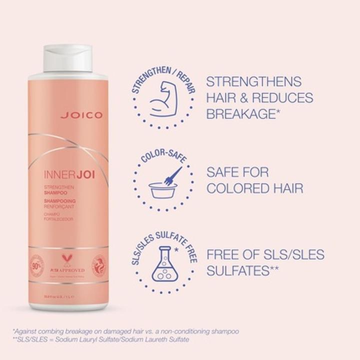 Produktbild Joico INNERJOI Strengthen Shampoo 1000 ml (1000 ml, Flüssiges Shampoo)
