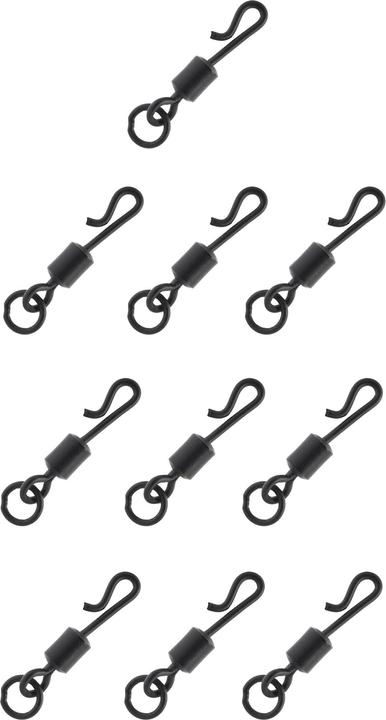 Immagine prodotto Caperlan Girella per la pesca alla carpa Anello girevole rapido 10 pezzi. In acciaio inox