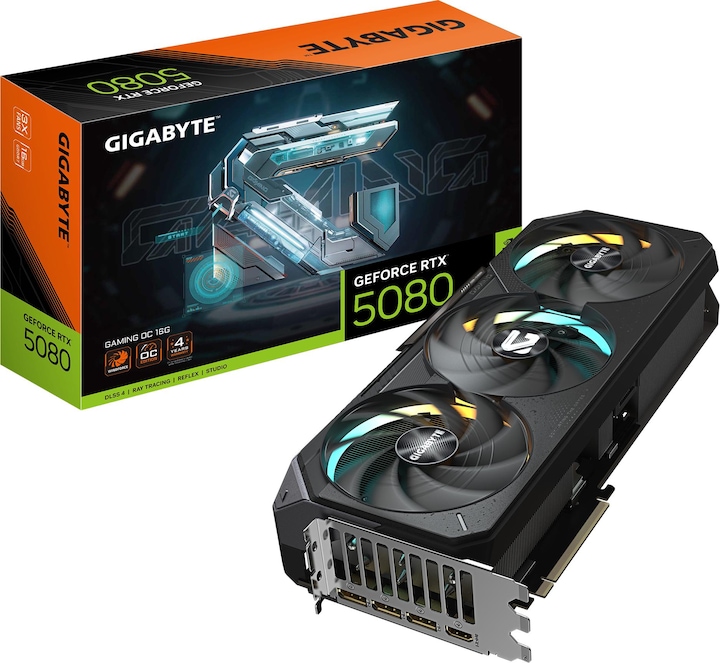 Actual product image Gigabyte GeForce RTX 5080 GAMING OC 16G (16 GB)