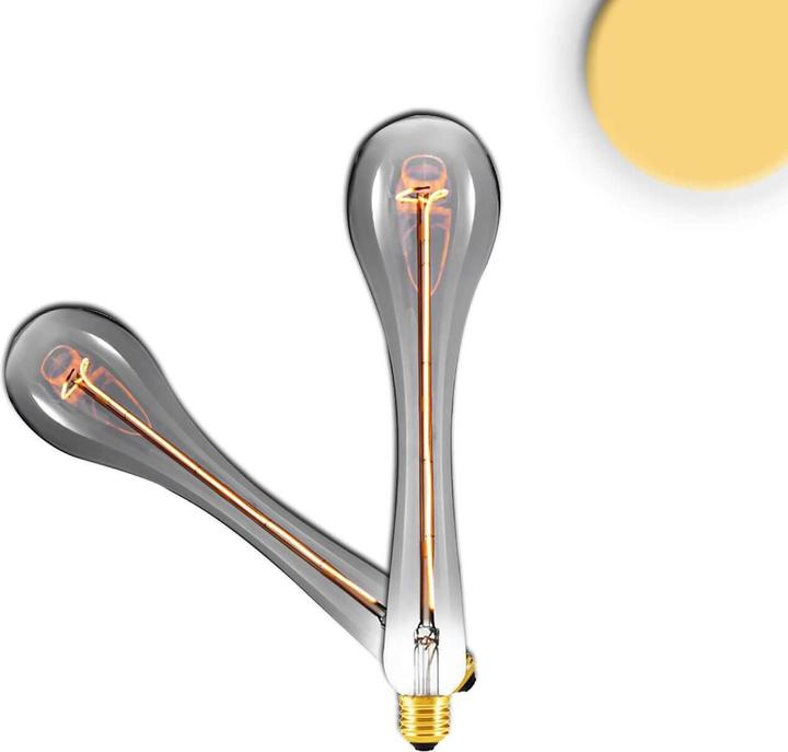 Isoled E27 Vintage Line LED Waterdrop smoky, 4W 2200K (E27)