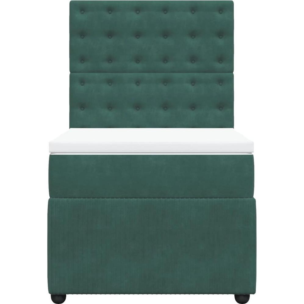 Thumbnail - VidaXL, Bett, Bo x springbett mit Matratze 80 x 200 cm Samt (80 x 200 cm)