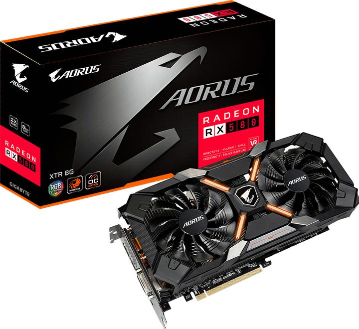 Actual product image Gigabyte Aorus Radeon RX 580 XTR 8G (8 GB)