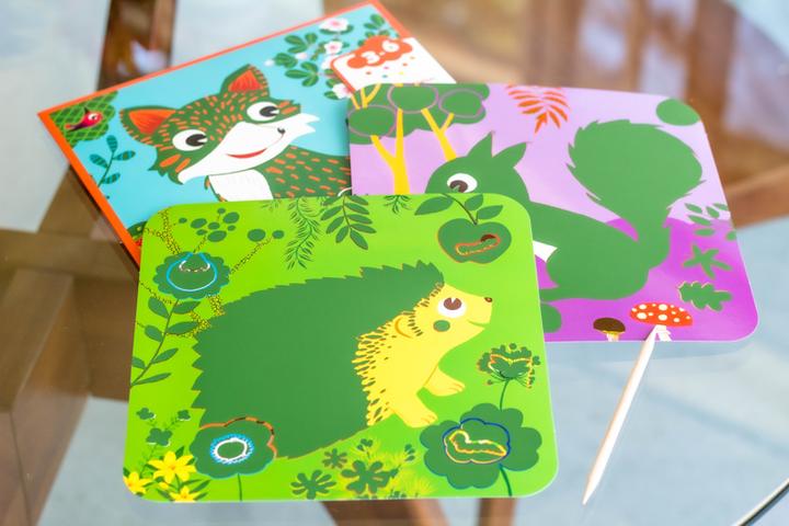 Actual product image Djeco Scratch pictures forest animals