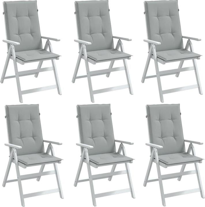 Image du produit VidaXL Coussins de sièges à haut dossier 6 pcs. tissu (120 x 50 x 4 cm)