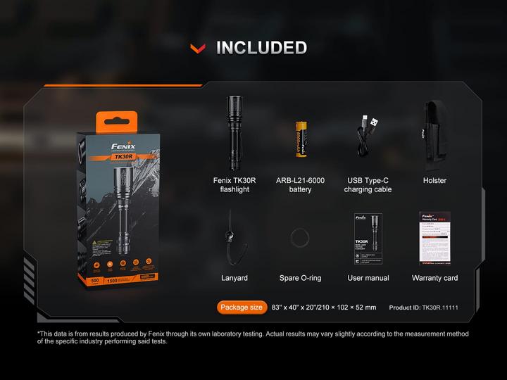 Actual product image Fenix TK30R (18.40 cm, 500 lm)