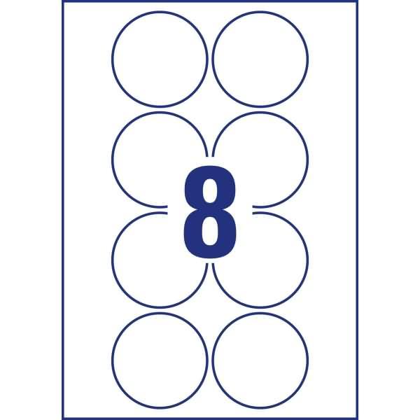 Actual product image Avery Round labels, removable