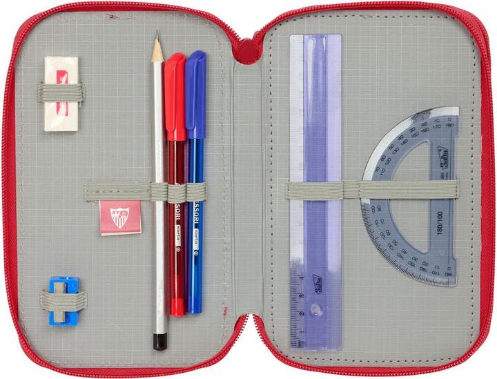 Actual product image Sevilla Fútbol Club Dreifaches Federmäppchen Rot 12,5 x 19,5 x 5,5 cm 37 Stücke