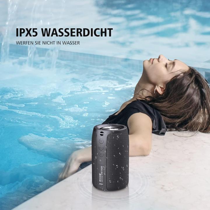 Image du produit Zealot Bluetooth-Lautsprecher S32 mit IPX5 und 12h Spielzeit (12 h, Fonctionnement sur batterie)