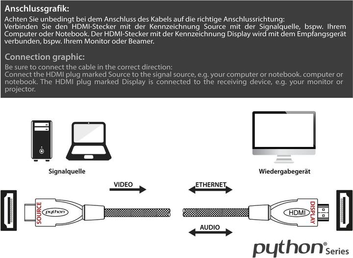 Produktbild Python HDMI (Typ A) — HDMI (Typ A) (25 m)