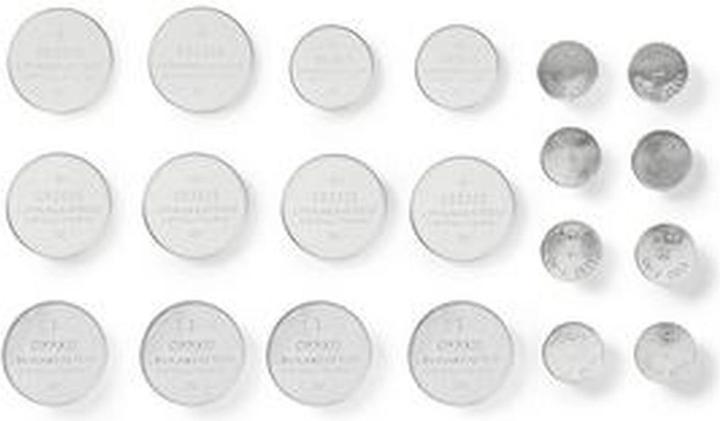 Image du produit Nedis Pile bouton lithium / alcaline Multi Pack | 1.5 / 3 V DC | Alcaline / Lithium | CR1620 / (20 pcs, AG10, CR1620, CR2016, CR2025, CR2032, LR43, LR44)