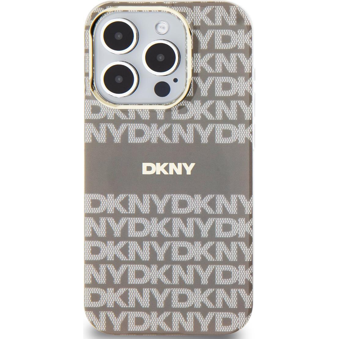 Thumbnail - DKNY PC/TPU Repeat Pattern Tonal Stripe Magsafe Case for iPhone 15 Pro Beige (Apple iPhone 15 Pro), Smartphone Hülle, Gr...