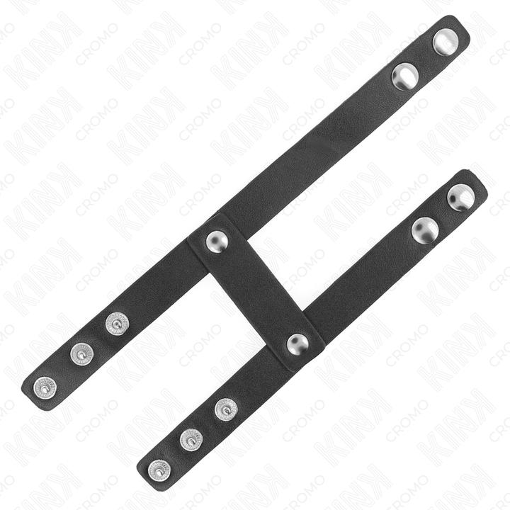 Actual product image Kink Adjustable Double Leather Cock Ring