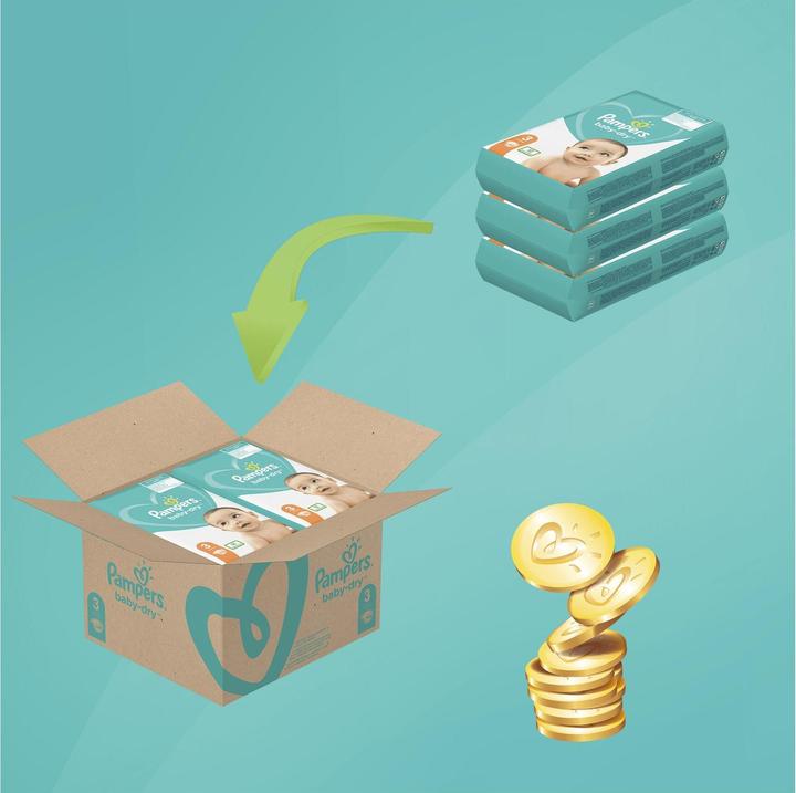 Actual product image Pampers Baby-Dry ALT (Size 3, Monthly box, 198 Piece)