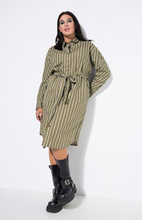 Image du produit Studio Untold Robe-chemisier midi à rayures. Coupe oversize (54)