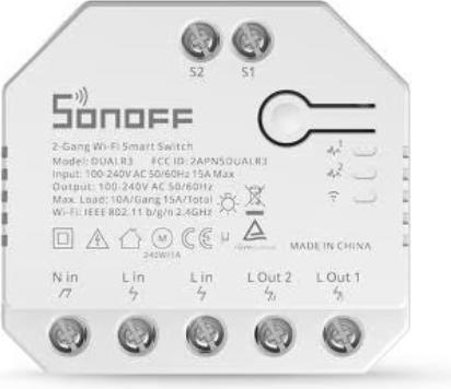 Actual product image Sonoff DUALR3 (Switch actuator)