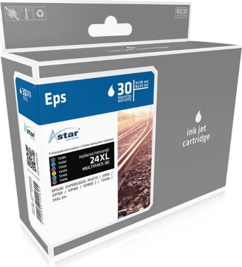 Produktbild Astar 6er-Pack - Schwarz, Gelb, Cyan, Magenta, hell Magenta, hell Cyan - Tintenpatrone (entspri...