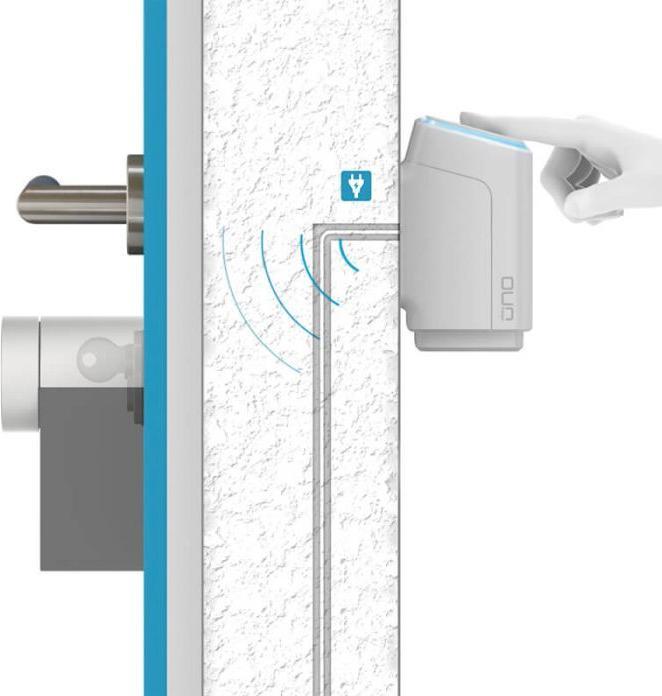 Actual product image Ekey UNO 200206 Fingerprint access system plus door lock drive surface-mounted, wall IP54 (Bluetooth, Fingerprint)