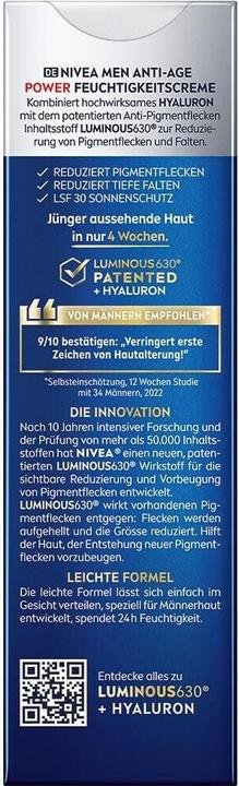 Actual product image NIVEA MEN Men Anti-Age Power (50 ml, 24h cream, SPF 30)