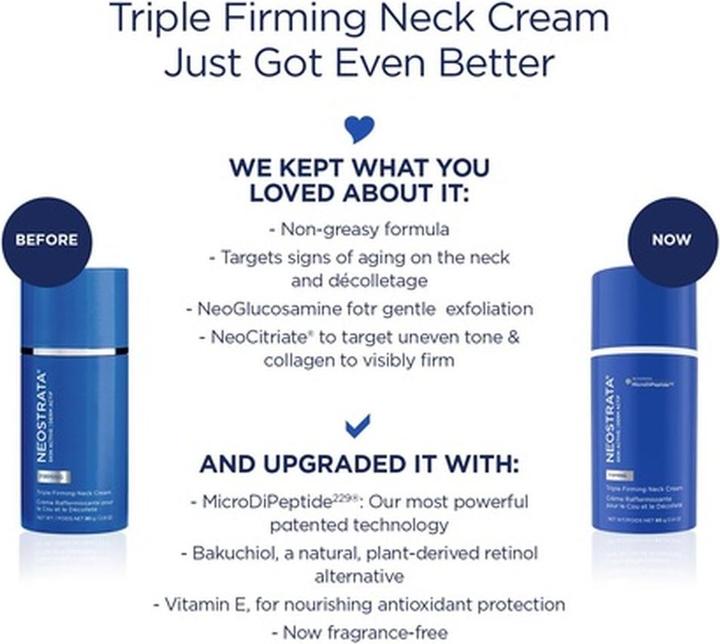 Actual product image NeoStrata Skin Active Triple Firming Neck Cream Anti-Aging Moisturizer with MicroDiPeptide229 80g Ne (Body cream)