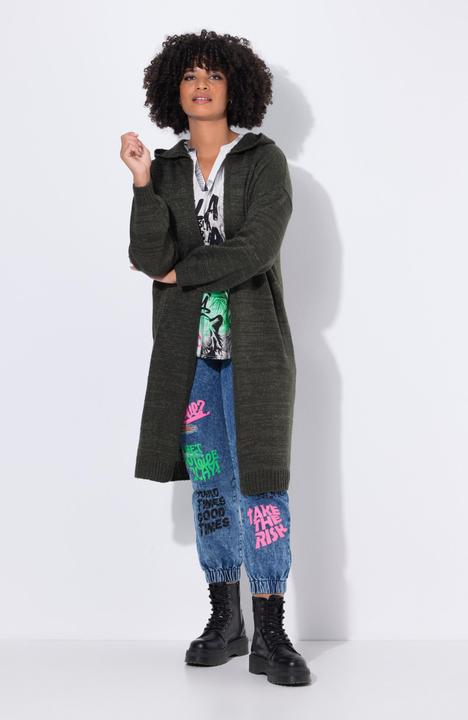 Produktbild Angel of Style Long-Strickjacke, Rücken-Schriftzug, offene Form (42, 44)