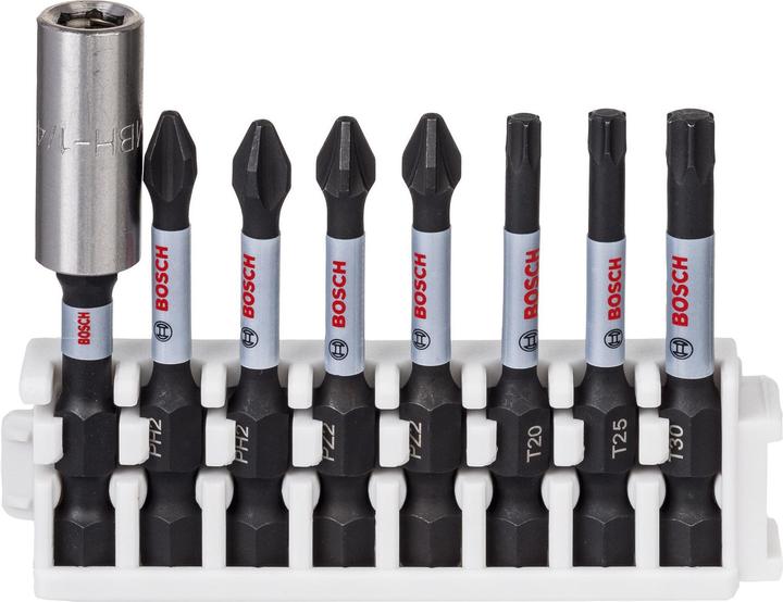 Produktbild Bosch Professional Zubehör Schrauberbit Impact Control Power Bit Pack, 8-tlg. T20, T25, T30, 2x PH2, 2x PZ2 (Innensechsrund TX)