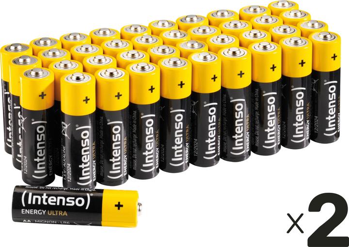 Intenso Mignon-Batterie-Set Energy Ultra, AA LR06, 80 Stück (80 Stk., AA / LR6 / LR06 / Mignon / R6 / R14505)