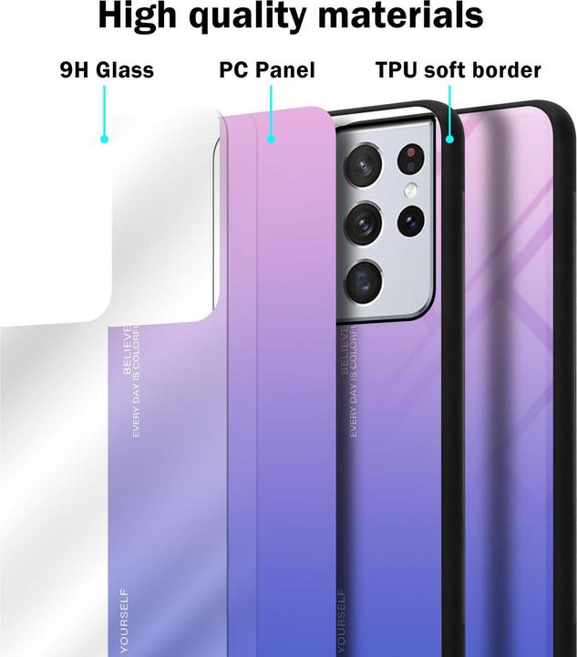 Produktbild Cadorabo TPU 2 Farben Glas Cover (Samsung Galaxy S21 Ultra)