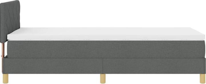 Actual product image vidaXL Boxspringbett mit Matratze Dunkelgrau 90x200 cm Stoff (90 x 200 cm)