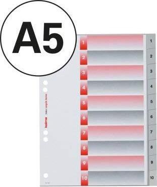 Immagine prodotto Kolma Registro A5 alto superstrong 1-10 10 pezzi grigio