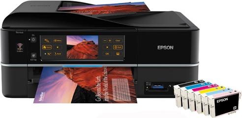 Epson Stylus PX820FWD, tout-en-un, écran tactile, WLAN, fax (Encre, Couleur)