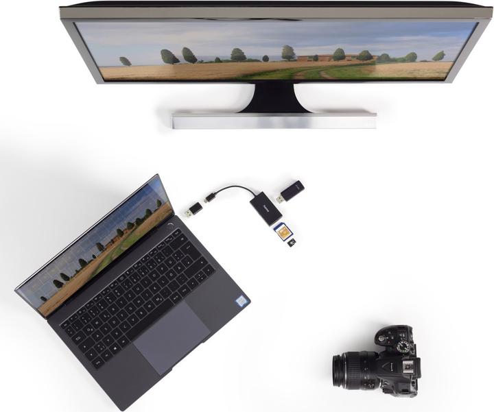 Produktbild Hama USB-OTG-Hub/Kartenleser (USB-C)