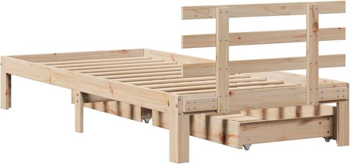 Produktbild vidaXL Bett mit Schubladen Kiefer (75 x 190 cm)