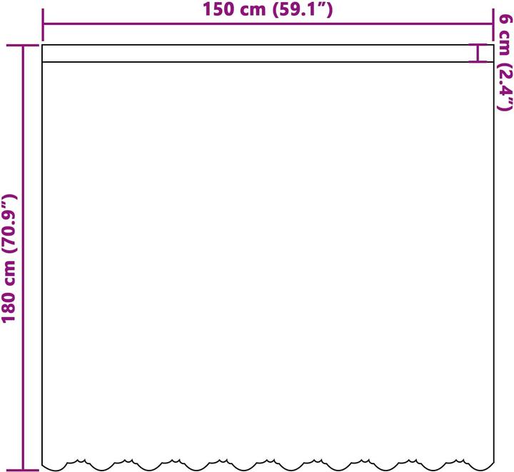 Produktbild vidaXL Lichtfilternde Vorhänge (180 x 150 cm)