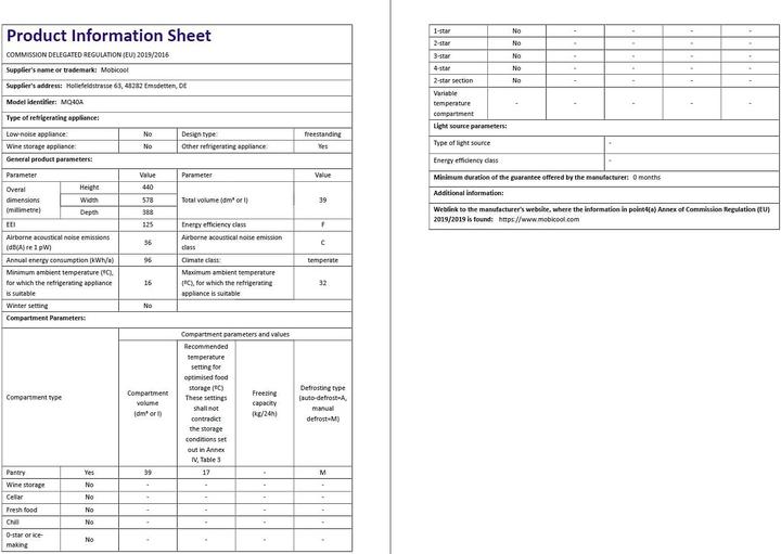 Image du produit Mobicool 9600026378 koelbox (39 l)