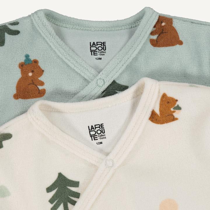 Actual product image La Redoute Collections 2er-Set einteiliger Pyjama aus Velours (80)