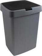 Produktbild Sunware Delta Klappdeckeleimer 25L metallf./schwarz (25 l)