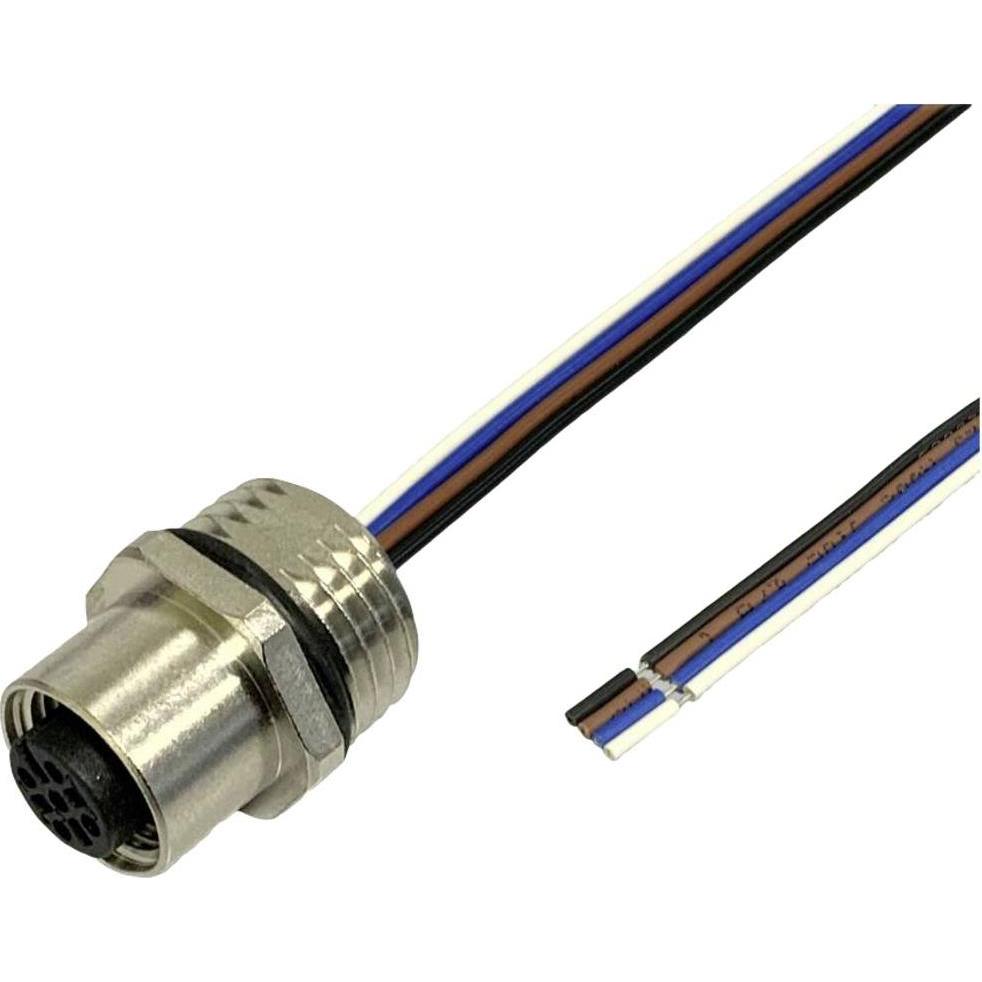 BKL Electronic 2703007 Sensor/Aktor Einbaustecker M12 5 m Polzahl: 4 1 St., Elektronikkabel + Stecker