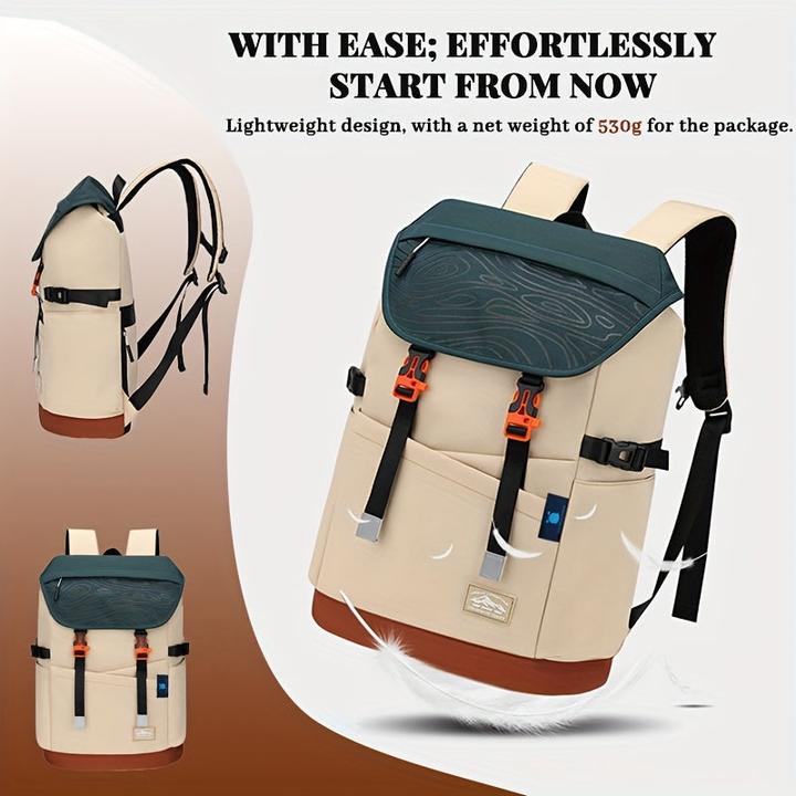 Actual product image Only-Bags.Store Nylon Casual Travel Backpack - leicht, faltbar, mit verstellbaren Trägern, Reissverschluss
