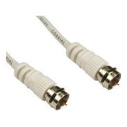 Cables Direct CDL 1m F Connector M-M - White (1 m), Video Kabel