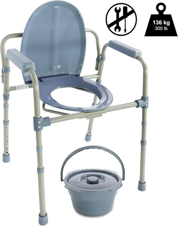 Image du produit Pepe Mobility Höhenverstellbarer Toilettenstuhl für Senioren mit Eimer (Litière)