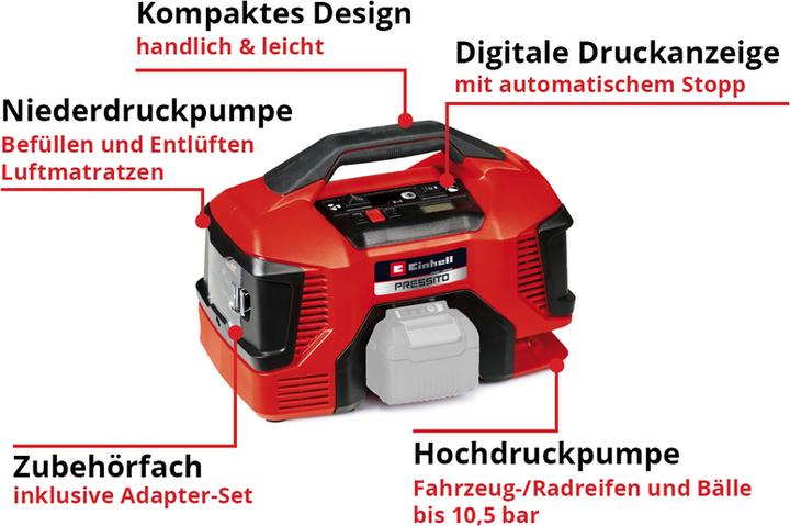 Image du produit Einhell Pressito 18/21 (10 bar, 21 l)