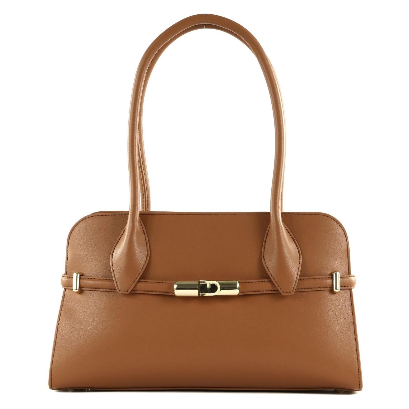 Furla, Damen, Handtasche, Goccia Dome Shoulder Bag, Braun