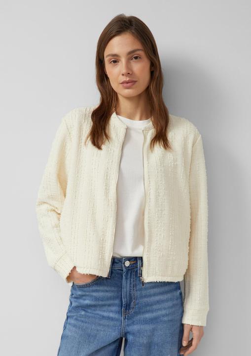 Produktbild s.Oliver Sweatshirt Jacke Strukturierte Sweatshirt-Jacke im Relaxed Fit (44)