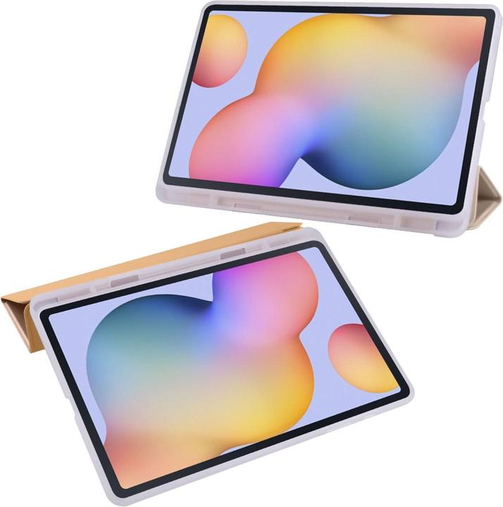 Produktbild König Design Schutz Tablet Hülle für Samsung Galaxy Tab S6 Lite Case Cover Tasche Etuis Gold (Galaxy Tab S6 Lite)